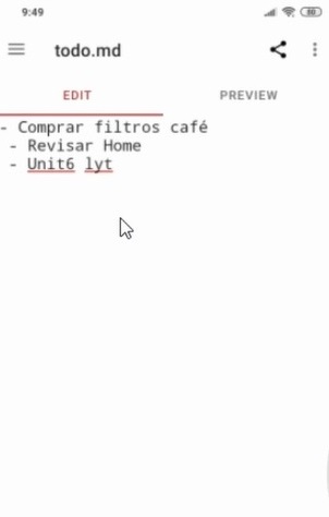Edición de archivo todo desde móvil - GTD