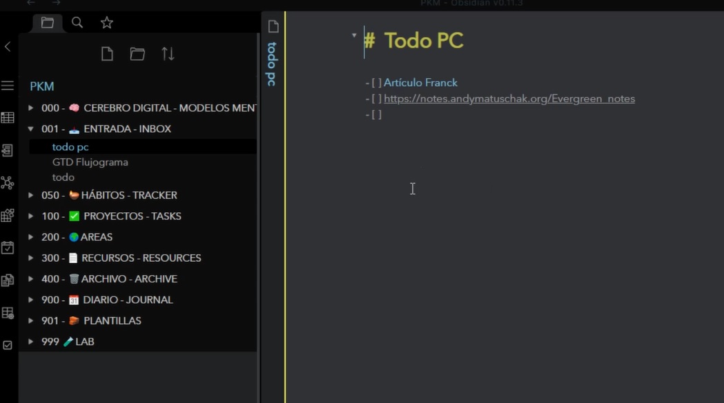 Archivo todo - Metodologías de productividad GTD PARA y Zettelkasten