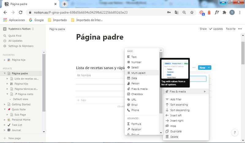 Editar nombre al campo 3 de la tabla