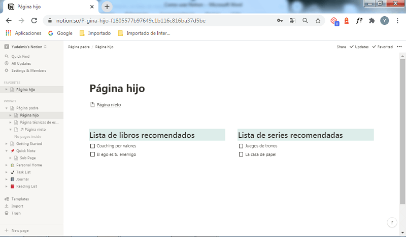 Listas terminadas