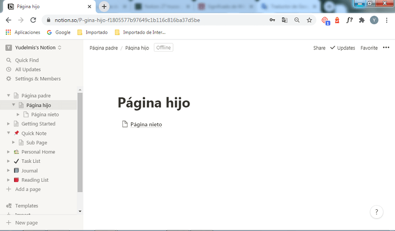 Subpágina nieto