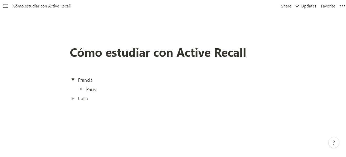 Estudiar con Active Recall en Notion