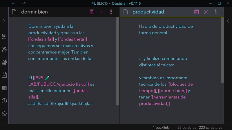 Notas verticales Obsidian - Notion vs Obsidian vs Roam