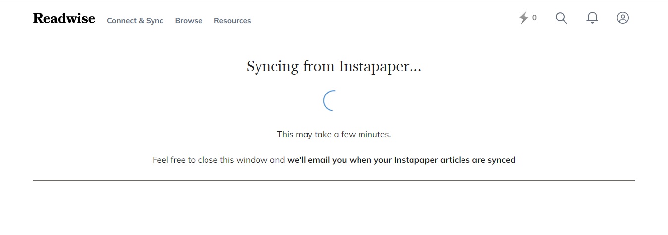 Sincronización Readwise con Instapaper - Tutorial Readwise
