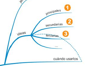 relación entre dos ramas del mapa mental